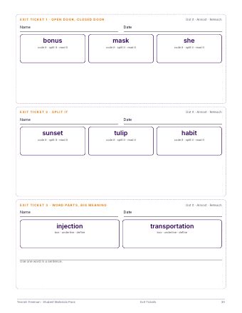 Preview: Exit tickets